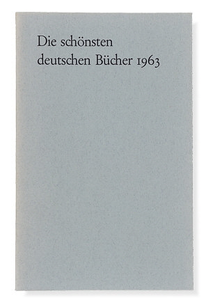Die schönsten deutschen Bücher 1963