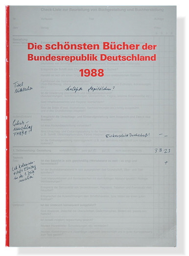 Die schönsten Bücher der Bundesrepublik Deutschland 1988