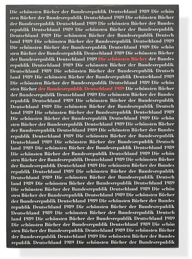 Die schönsten Bücher der Bundesrepublik Deutschland 1989